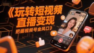 玩转短视频直播变现，把握视频号金风口-就爱副业网