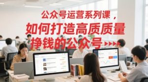 公众号运营系列课，如何打造高质量挣钱的公众号-就爱副业网