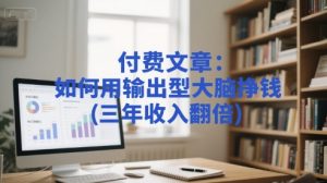 付费文章：如何用输出型大脑挣钱(三年收入翻倍)-就爱副业网