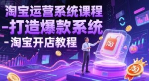 淘宝运营系统课程-打造爆款系统-淘宝开店教程-就爱副业网