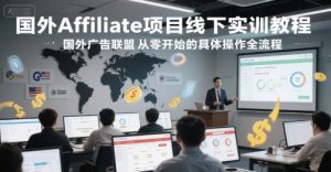 国外Affiliate项目线下实训教程，国外广告联盟从零开始的具体操作全流程-就爱副业网
