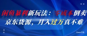 闲鱼暴利新玩法：零成本倒卖京东货源，月入过1W真不难-就爱副业网