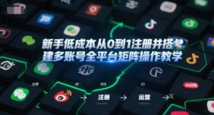 新手低成本从0到1注册并搭建多账号全平台矩阵操作教学，手机号-邮箱-IP-工具-就爱副业网