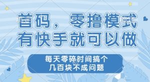 首码零撸项目，有快手就可以做，每天业务时间搞个几张不是问题【揭秘】-就爱副业网