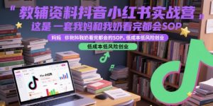 教辅资料抖音小红书实战营，这是一套我妈和我奶看完都会的SOP，低成本低风险创业-就爱副业网