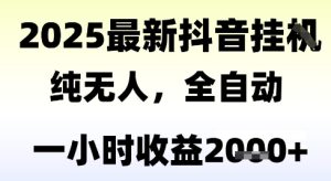 独家抖音无人撸礼物，全自动纯无人，长期稳定 一个小时收益2k+，小白当天拿结果【揭秘】-就爱副业网