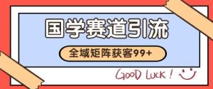 国学赛道精准拓客，自热矩阵日引99+ 获客SOP【揭秘】-就爱副业网