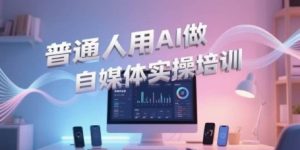 普通人用AI做自媒体实操培训，普通人一个人用ai做自媒体，视频制作、短视频引流、直播带货，轻松入门-就爱副业网