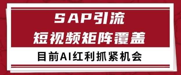 久爱副业网,网赚项目,网赚论坛博客网分享小红书某音sap赛道引流获客 自热矩阵日引200+【揭秘】