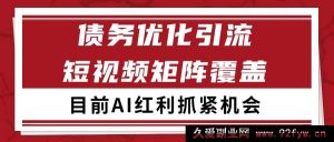 小红书某音债务优化领域引流获客秘籍 自动矩阵轻松日引200+流量密码-就爱副业网