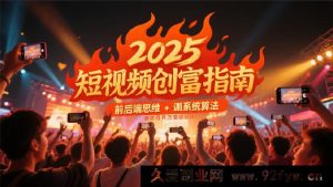 2025短视频掘金秘籍：全链路思维+智能算法，解锁月入数万变现攻略-就爱副业网