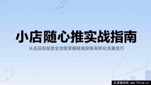 小店随心推秘籍：选品到投放全链路精通，精准抓取高转化流量获客实战攻略-就爱副业网