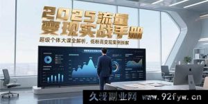 2025流量变现秘籍！超级个体爆款大课深度剖析，海量低粉高变现案例全揭秘-就爱副业网
