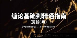 缠论从入门到实战：全时段行情深度剖析及交易机会精准识别秘籍（6月最新版）-就爱副业网
