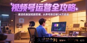 （15217期）2025视频号爆火秘籍：揭秘推流机制，解锁短剧剪辑，从0养号到日销34万实战宝典-就爱副业网