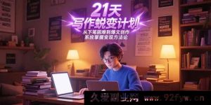 （15204期）30天写作逆袭攻略，突破下笔困境迈向爆款创作，全面解锁变现新路径-就爱副业网