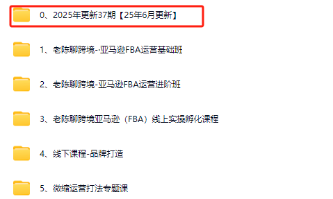 图片[6]-老陈聊跨境-25年亚马逊实操通关训练营37期6月更新(价值15999元)_-就爱副业网
