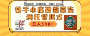 快手小店托管代运营，无需剪辑，无需选品，无需上传作品，全程无需操作，轻松月入5k+【揭秘】-就爱副业网