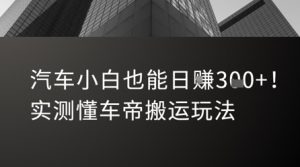 汽车小白也能日入3张！实测懂车帝搬运玩法-就爱副业网