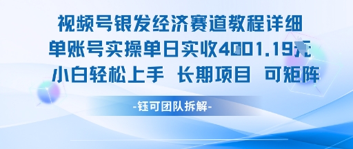 久爱副业网,网赚项目,网赚论坛博客网分享视频号银发经济赛道单账号实操单日实收1k+，小白轻松上手长期项目