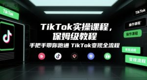TikTok实操课程，保姆级教程，手把手带你跑通TikTok变现全流程-就爱副业网