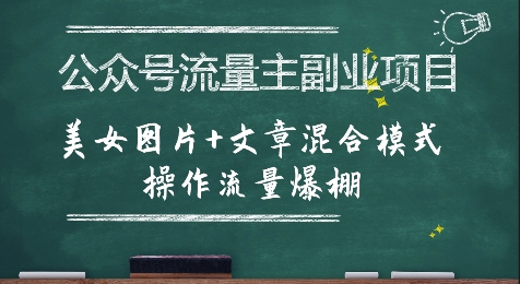 久爱副业网,网赚项目,网赚论坛博客网分享公众号流量主副业项目，美女图片+文章混合模式操作流量爆棚