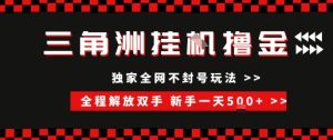 三角洲全自动挂G撸金，新手轻松一天5张+，无脑搬砖【揭秘】-就爱副业网