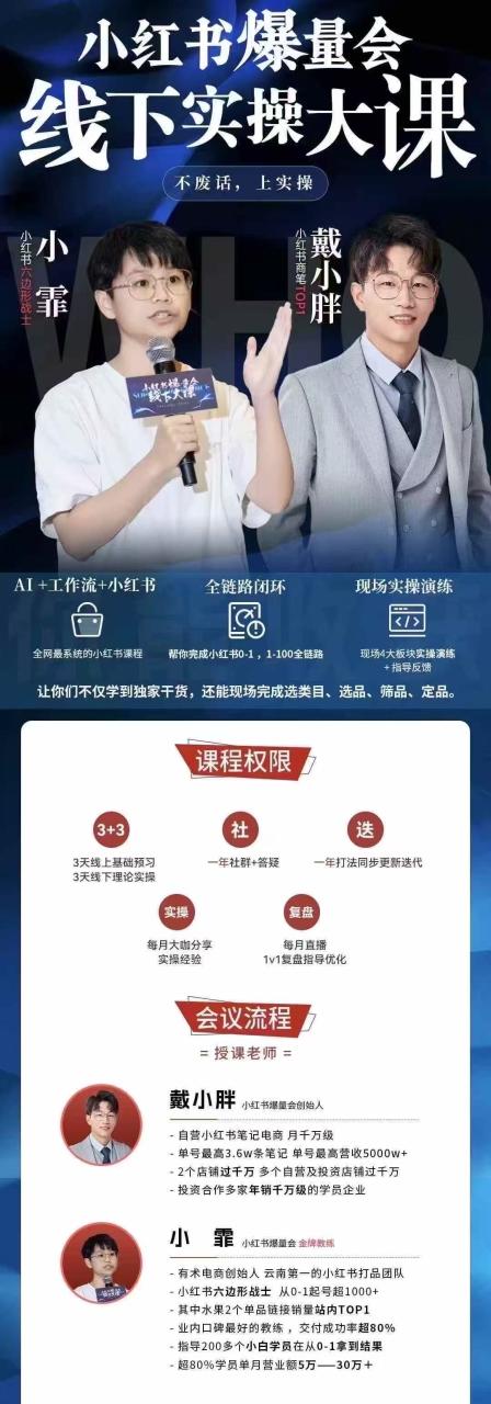 图片[3]-戴小胖-小红书爆量会6月28-30号线下课(价值4980元)_-就爱副业网