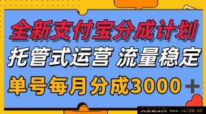 全新支付宝分成项目代运营，独门技术保障，收益平稳，单号月赚超3000-就爱副业网
