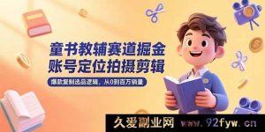 （15326期）童书教辅领域创富，账号精准定位、拍摄剪辑秘籍及百万销量选品新思路-就爱副业网