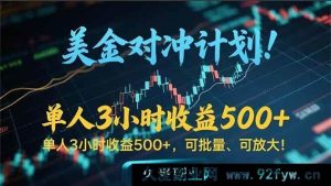 （15321期）长期靠谱的赚美金项目，3小时左右稳获 500+收益，支持公司实地考察实操-就爱副业网