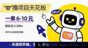 （15268期）零成本项目巅峰之作，单佣 6 - 10 元，日赚 200+，新手轻松上手-就爱副业网
