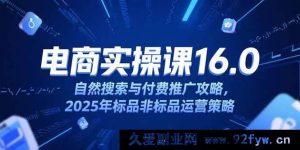 （15262期）2025 电商运营进阶课 16.0，自然搜索+付费推广全解及品非品实战打法-就爱副业网