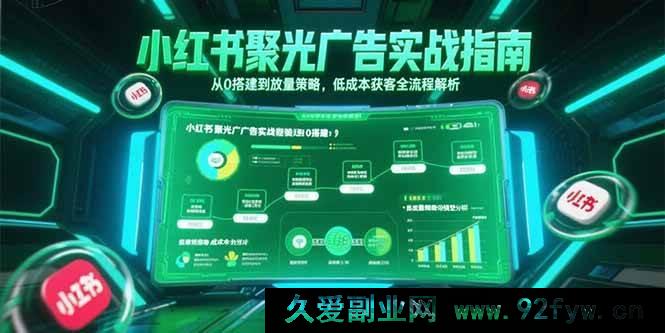 图片[1]-（15248期）小红书聚光广告进阶秘籍：零基础起盘到高效放量，低成本揽客全程剖析-就爱副业网