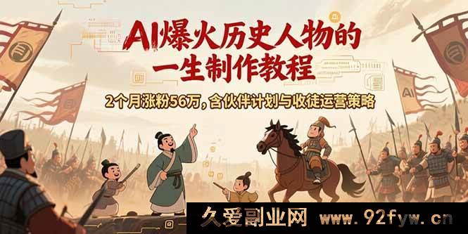 图片[1]-（15336期）揭秘AI历史人物赛道，2个月吸粉56万的伙伴与收徒运营策略课-就爱副业网