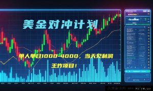 （15333期）2025年超暴利美金项目“先登计划”顶级对冲新策略，日赚1K - 4K-就爱副业网
