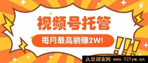 （15331期）【视频号代运营】我出视频素材，你花5分钟发视频，月入过万不是梦-就爱副业网