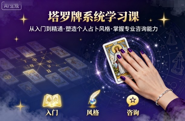久爱副业网,网赚项目,网赚论坛博客网分享塔罗牌系统学习课，助你从入门到精通，塑造个人占卜风格，掌握专业咨询能力