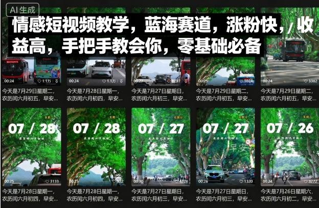 久爱副业网,网赚项目,网赚论坛博客网分享情感短视频教学，蓝海赛道，涨粉快，收益高，手把手教会你，零基础必备