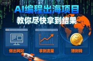 AI编程出海项目，教你尽快拿到结果-做出网站、拿到流量、賺到钱-就爱副业网