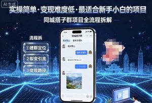 实操简单，变现难度低，最适合新手小白做的项目，每天轻松收入3张，同城搭子群项目全流程拆解-就爱副业网
