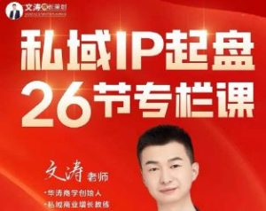 文涛老师-私域IP起盘_-就爱副业网