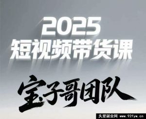 宝子哥头部团队短视频带货2025年7月更新(价值2980元)_-就爱副业网