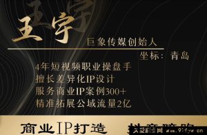 王宇巨象传媒商业IP线下课_-就爱副业网