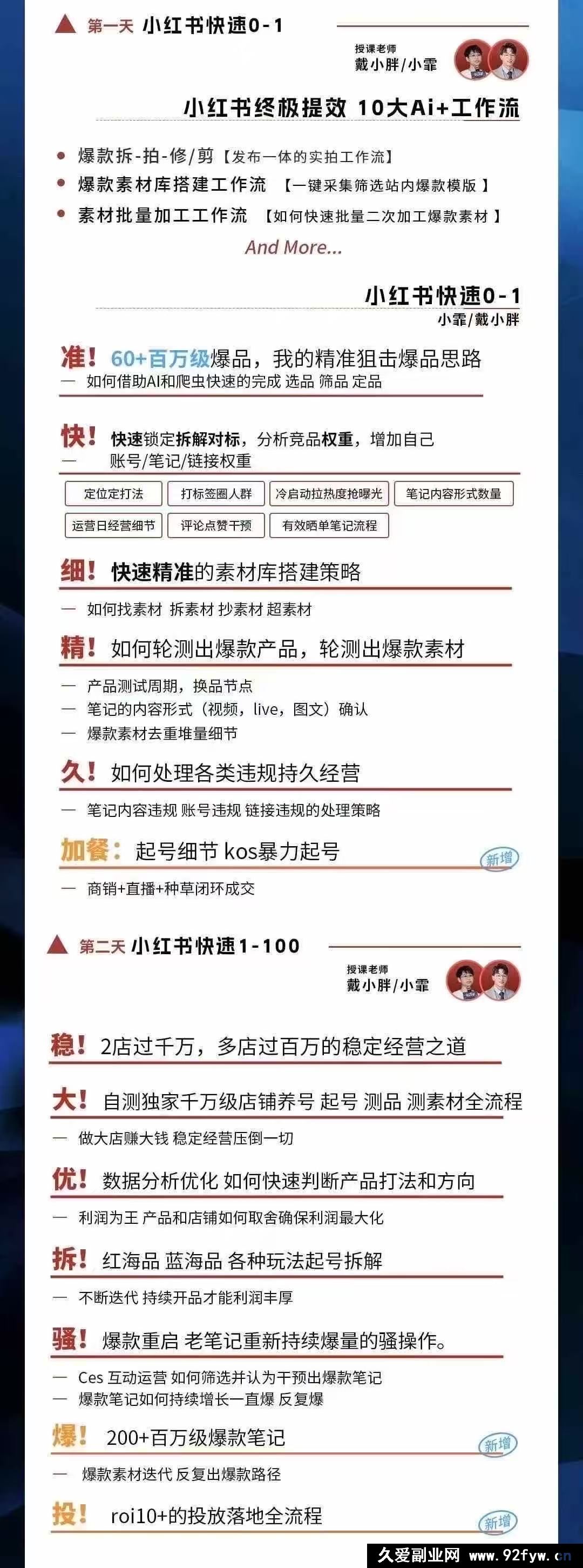 图片[4]-戴小胖-小红书爆量会6月28-30号线下课(价值4980元)_-就爱副业网