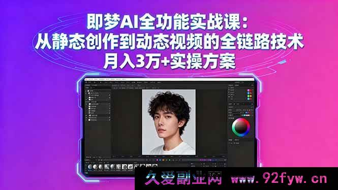 图片[1]-（16053期）即梦AI实战：静态到动态视频全流程技术揭秘与月入3万实操攻略-就爱副业网