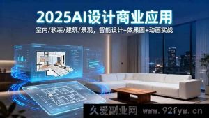 （16052期）2025 AI 设计赋能多领域：室内软装建筑景观实战，智能创作与视听呈现-就爱副业网