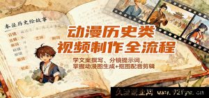 动漫历史视频创作全攻略：文案分镜技巧、动漫图生成抠图及配音剪辑秘籍-就爱副业网