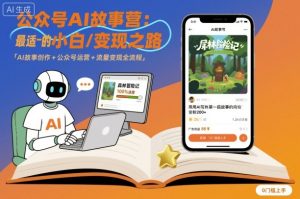 公众号ai故事营，最适合小白的自媒体变现之路-就爱副业网