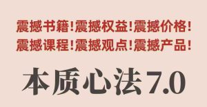 村西边老王本质心法7.0，​视频课+《本质心法》电子版-就爱副业网
